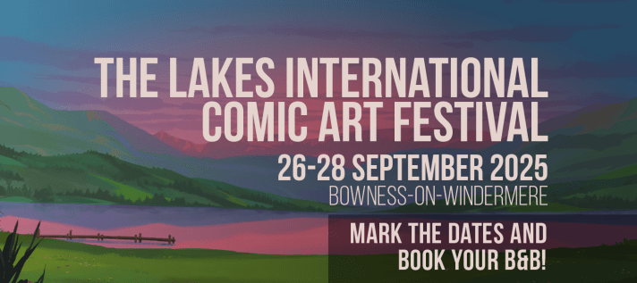 Lakes International Comic Art Festival 2025 Banner